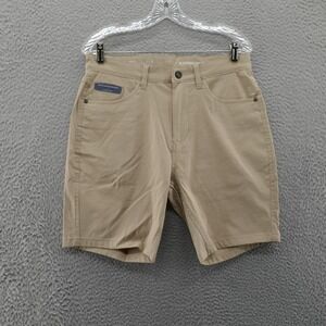 Desert Dunes Mens Performance Chino Shorts‎ 30x8 Beige Zipper Pockets NEW